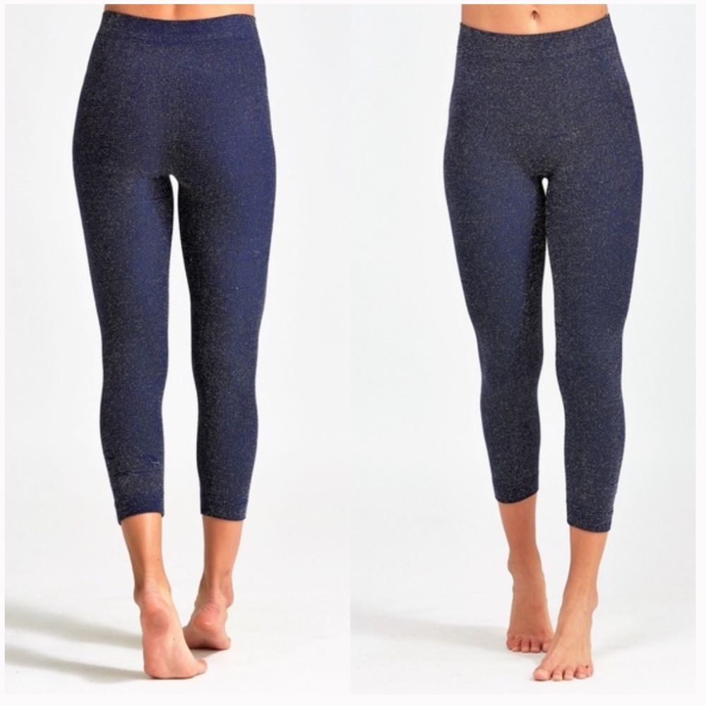 NWT Phat Buddha NAVY JANE GLITTER LEGGING - Picture 2 of 3